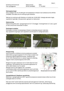Situasjonsplan som viser plassering av byggetaket på tomten med omgivende areal.