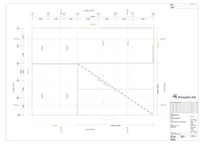 Etasjeplan (tilbygg) som viser romfordeling, dimensjoner og eksisterende bygningsdel.