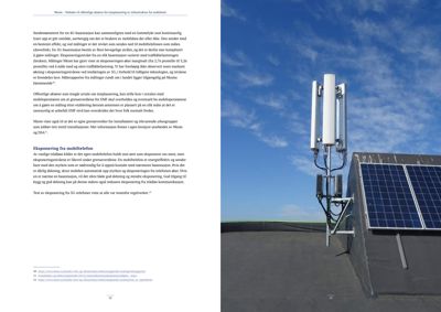 Fotografi av en 4G-basestasjon (antenne) på et tak.