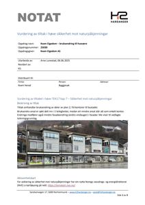 Fotografi av en eksisterende bygning (hus med butikker i bunnet og leiligheter ovenfor) som er omfattet av en byggesak.