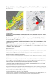 Bildet viser et oversiktskart og et omsøkt situasjonsplan som illustrerer eiendommen og omgivelsene.