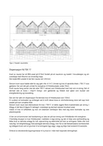 En tegning som viser fasader (fra vest og mot sjø) for en rekke hus i et naust.