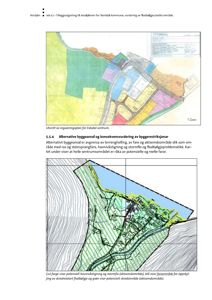 Bildet viser et kart over et område (Eidsdal sentrum) med fargekodet informasjon om fareområder for havnivåstigning, stormflo og flodbølger.