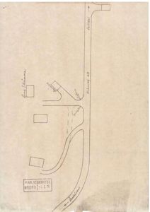Situasjonsplan som viser veisystemet (Riksveg 63, Valldal, Andalsnes) og plassering av eiendommer i forhold til veien.