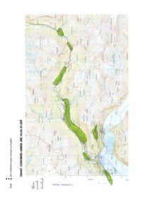 Et topografisk kart som viser terrengform, vannveier og skogområder i et område kalt 'Kjerneområde Landbruk, Limbe, Valsdal og Fjell'.