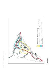 Situasjonsplan som viser etablering, fremtidig bygningsmasse og forutsette områder for sentrumutvikling i Eidsdal.