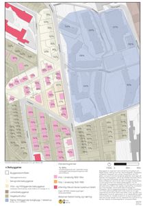 Situasjonsplan som viser bebyggelse, eiendomsgrenser og arealbruk i et område i Løbergvegen 31.