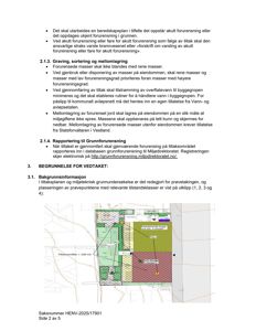 Kart eller situasjonsplan som viser et område med fargemerkede soner (grønn, gul, rød) og tekstmerking som 'Tiltaksområde = 228 m2'.