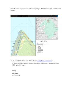 Et kart over et område (Krossanes) med overlagte geologiske data, inkludert en tegnforklaring.