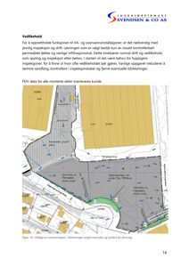 Kart over et område med angitte vannveier og høydemål.