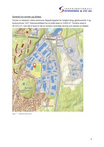 Kart som viser plassering av tomt (Solgård Skog) i Moss kommune med omgivende infrastruktur og topografi.