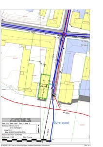 Situasjonskart som viser tomtens plassering i forhold til nabolag, veier og infrastruktur.