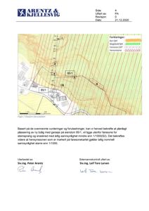 Detaljert faresonekart som viser eiendommen 85/1 i forhold til fareområder for steinsprang og snøskred.