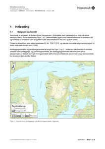 Kart som viser et geografisk område (Suldal kommune) med topografi, vann og en markert rute. Dette er en situasjonskart eller oversiktskart.
