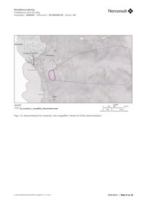 Et kart over et område i Vormestrand som viser et skredfareområde (S2_snoskred_u_skogeffekt_Aktsomhetsområde) med en markert tomtegrense.