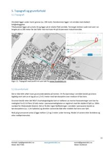 Et topografisk kart (topografi) som viser terrengform, høyder (koter) og grunnforhold for et område.