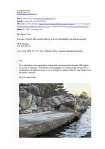 Fotografi av en steinmur ved vannkant, sannsynligvis en ringmur eller del av et naust som nevnes i teksten.