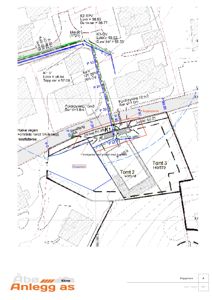 Situasjonsplan som viser tomtsplassering (Tomt 2 og Tomt 3), vegnet, og grenser med høydeoppgaver (K1, K2, K3).
