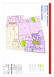 Etasjeplan (Plan 2. etasje) for Folkets Hus i Håkonsgaten 3, som viser romfordeling og arealoppdeling.