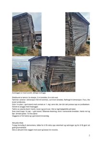 Fotografier av en gammel stavbytte med tekstbeskrivelse under.