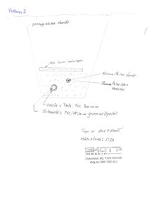 Prinsipp-skisse som viser hvordan vannrør og avløpsrør skal legges i forhold til isolasjon og grunnavløpsrør.