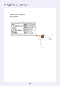 Situasjonsplan eller tomtetekart som viser eiendomsnummer, matrikkelnummer, areal og bygningers plassering på tomta.