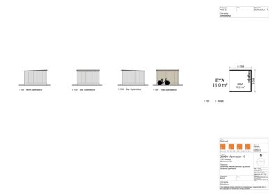 Etasjeplan for sykkelstue med romfordeling og mål.