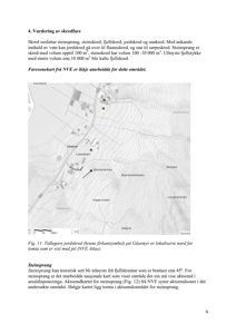 Et kart som viser topografi, lokalisering av tomta og tidligere skred (f.eks. Gåsemyr) i et område.