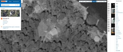 Flyfoto eller satellittbilde av Siktvegen 38, Brevik, som viser bygningens plassering i terrenget.