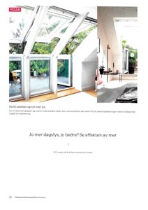 Fotografi av en innvendig utsikt fra et takterrasse eller loft med VELUX vinduer, som viser rommet, utsikt og innredning.