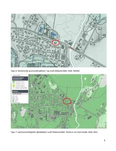 Kart som viser eksisterende grunnundersøkelser og løsmassemektheter i et område med en markert tomt.