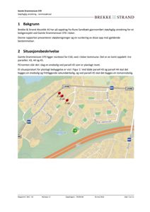 Et situasjonskart som viser tomtedeling og planlagt bebyggelse ved Gamle Drammensvei 370.