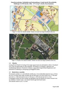 Bildet viser en side fra en rapport som inneholder to kart. Øverst er en situasjonsplan (Figur 1-2) som viser tomteplassering i forhold til veier og nabolag. Nederst er et flyfoto (Figur 1-3) som viser området fra luften med tomten markert.