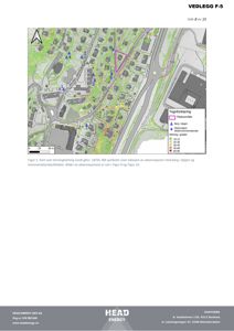 Kart over terrengheining og observasjonsplasseringer i et område