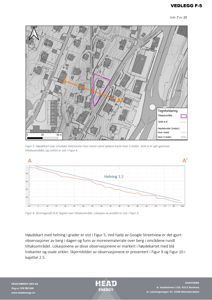 Høydekart over et område med kvoter, samt en profilgraf (terrengprofil) for snittet A-A'.