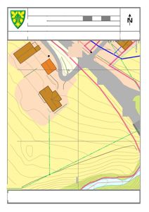 Situasjonskart som viser eiendomsgranser, vegforløp, høydemålerlinjer og bygningsplasseringer for eiendommen på Vikkeveien 35.