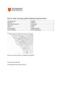 Kart som viser kulturminnene id. 336496-0 og id.336497-0 i Vikeland, Kvæfjord.