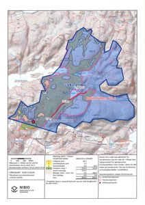 Et gardskart (GÅRDSKART) fra NIBIO som viser eiendommen 'Rudjordvegen vkl 4' med arealdata, markslag og regulerte områder.