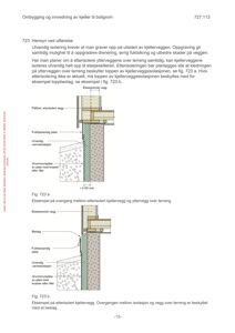 Tegning som viser detaljert oppriss av en yttervegg med isolasjon og grunnmurplate.