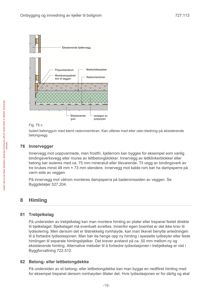 Byggedetalj som viser hvordan man isolerer et eksisterende betonggulv i kjeller med polyuretan-skum og radonmembran.