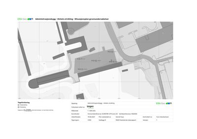 Situasjonsplan for Administrasjonsbygg - Ulstein utvikling, som viser tomtens form, omgivende infrastruktur og bygningsplassering.