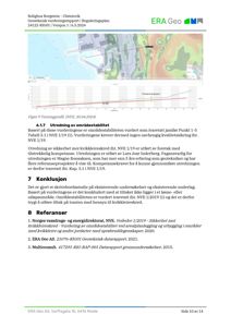 Et dokument fra en geoteknisk vurderingsrapport som viser en situasjonsplan (Figur 9) over et område ved Bolighus Borgstein, samt en grafisk fremstilling av et terrengprofil.