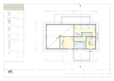 Etasjeplan (Plan 2. etasje) for en bolig med romsopplysninger og dimensjoner.