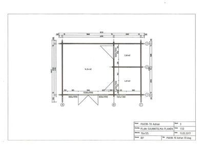 Etasjeplan (etasjesnitt) som viser romfordeling, dimensjoner og areal for et hus.