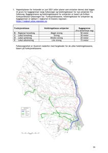 Kart over vegnettet i Innlandet fylke med fargekodet holdningsklasse for avkjørsler langs fylkesveger.