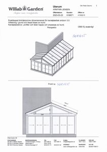 3D-visualisering (perspektiv og frontvys) av en limtræstomme for kanalplasttak.
