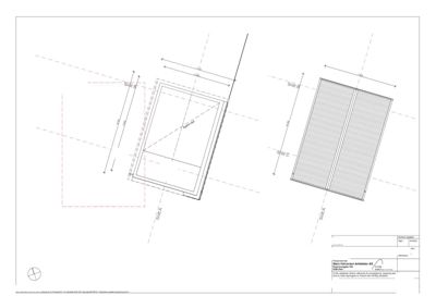 Plantegning av 2. etasje med romfordeling, dimensjoner og snittlinjer.