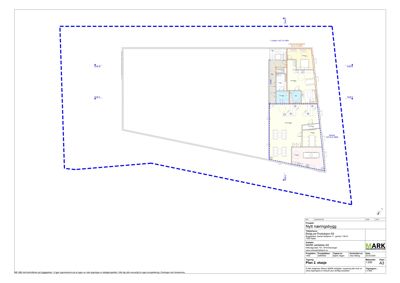 Etasjeplan (Plant 2. etasje) som viser romfordeling og plassering av en ny næringseiendom.