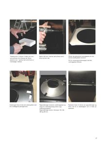 Fotografisk instruksjon for montering av en teleskopdel og avvisningsplate.