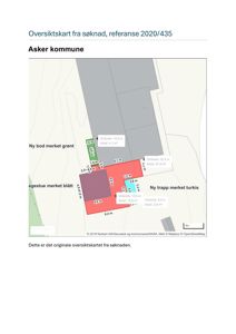 Oversiktskart (situasjonsplan) som viser tomt, nabolag og planlagte tiltak med mål.
